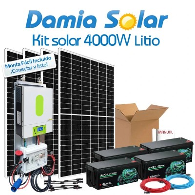 Kit Solar de Litio LiFePo4 4000W para verano y fines de semana