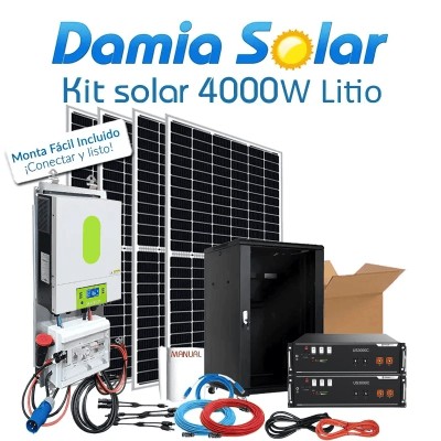 Kit Solar 4000W Litio Li-On para uso en verano y fines de semana