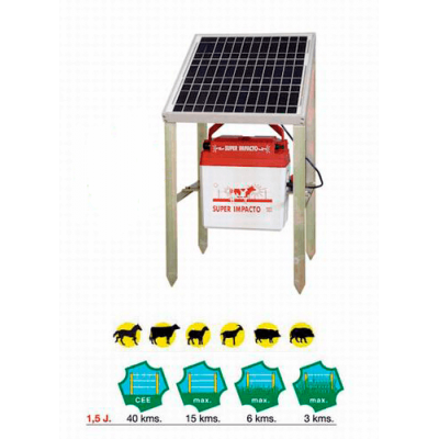Comprar Pastor eléctrico solar SUPER IMPACTO SOLAR 15W (No incluye batería)  - Damia Solar