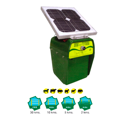 Comprar Pastor eléctrico solar ZERKO SOLAR RECARGABLE 10W (batería y panel  INCLUÍDOS) - Damia Solar