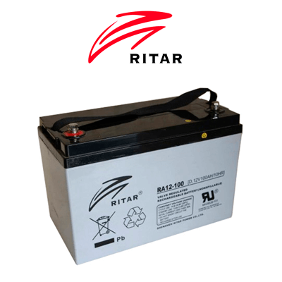 Bateria Solar Ritar Agm 125ah C100 (100ah C10)
