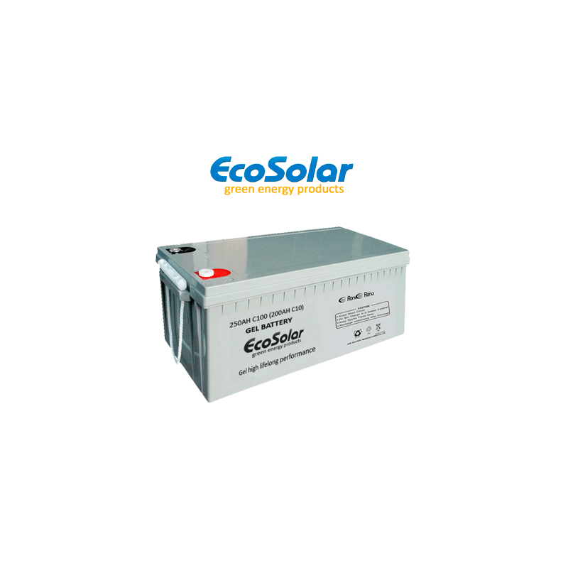 Bateria De Gel Ecosolar 250ah C100 12v
