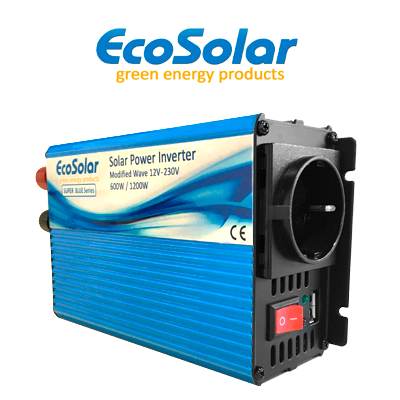 Inversor de onda modificada Ecosolar Super Blue 600W 12V