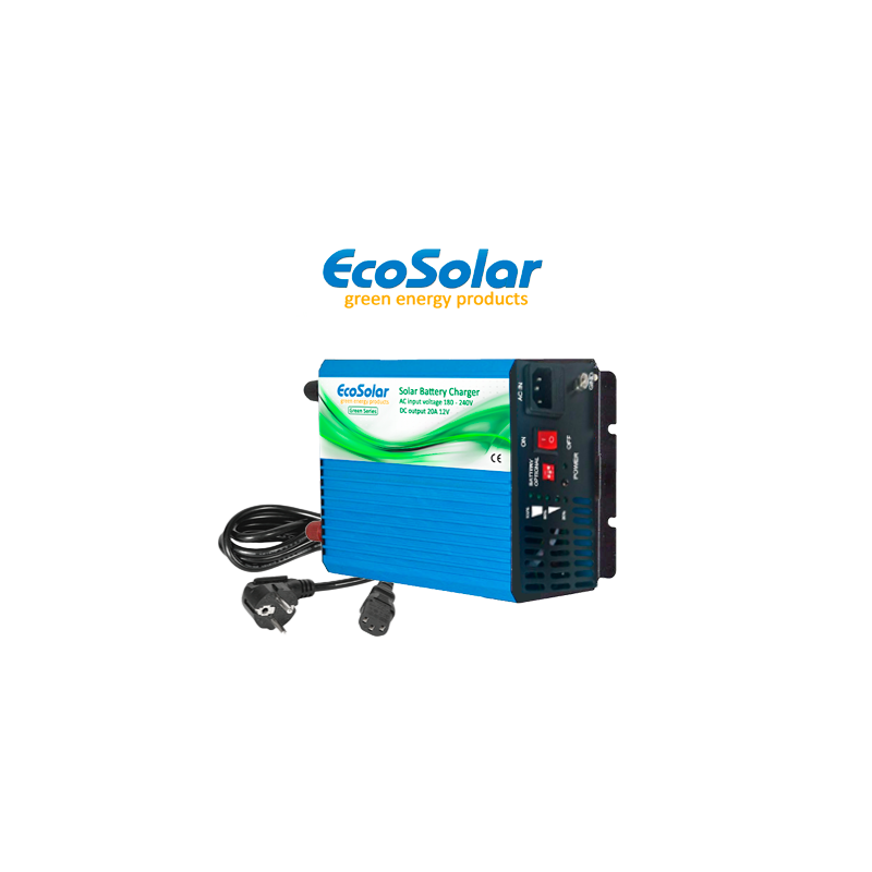 Cargador de baterías Ecosolar Super Green 20A (12V)