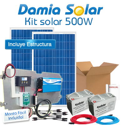 Kit Solar 500w Uso Diario: Nevera De Bajo Encimera Sin Congelador. Onda Pura.