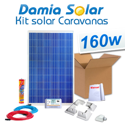 Lesionarse mucho Inclinarse Comprar Kit solar completo para autocaravanas 160W - Damia Solar