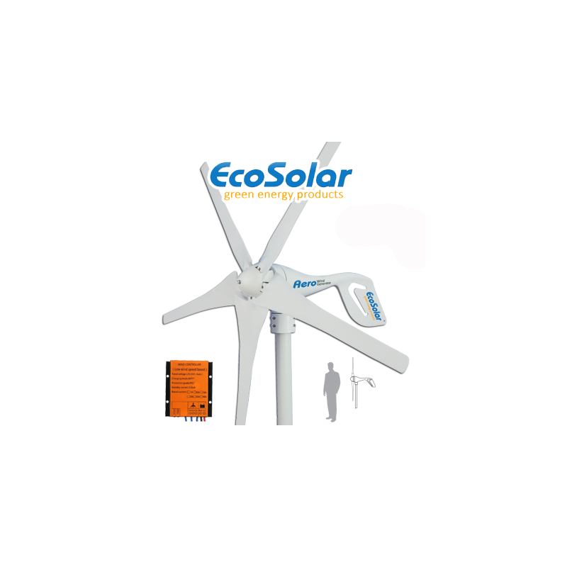 Aerogerador Ecosolar Aero 400 24V – Potência máx. 600W