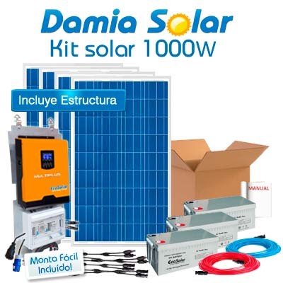 Kit solar 1000W Uso Diário:...