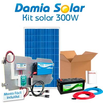 Kit solar 300W Uso Diário:...