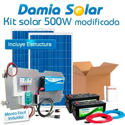 Kit solar 500W Uso Diario:...