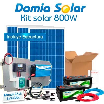 Kit solar 800W Uso Diario:...