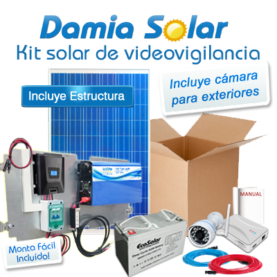 Kit solar de videovigilância para exterior (inclui câmara e router)