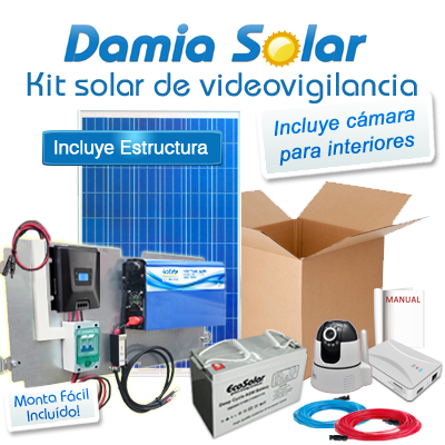Kit solar de videovigilancia para interiores (Incluye camara y router)