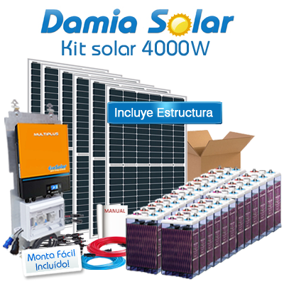 Kit solar 4000W Uso Diário:...