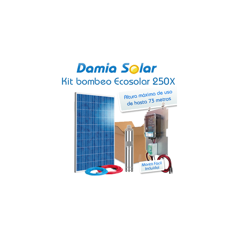Comprar Kit de bombeo Ecosolar 250X - Caudal máx. 1200 litros/hora - Damia  Solar