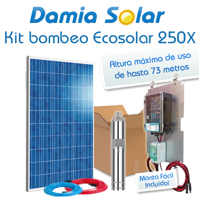 Comprar Kit de bombeo Ecosolar 250X - Caudal máx. 1200 litros/hora - Damia  Solar