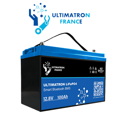 Bateria de lítio Ultimatron LiFePO4 Smart BMS 12.8V 100Ah