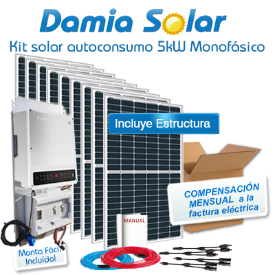 Kit autoconsumo solar 5kW EH monofásico con excedentes