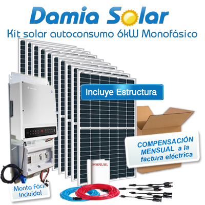 Kit de autoconsumo solar de 6kW EH monofásico com excedentes