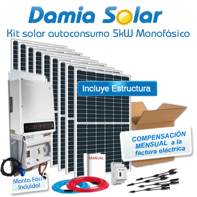 Kit de autoconsumo solar 5kW EH monofásico Injeção Zero