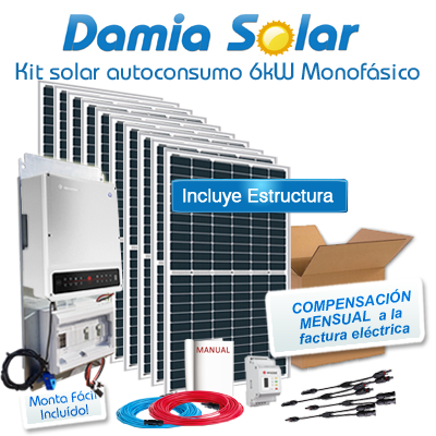 Kit de autoconsumo solar de 6kW EH monofásico Injeção Zero