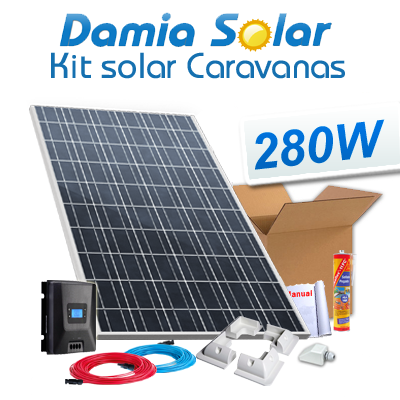 Kit solar para autocaravanas com painel 280W 24V para instalação 12V