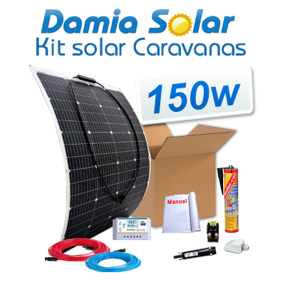 Kit solar para caravanas 150W com painel semi-flexível
