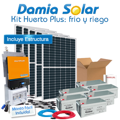 Kit Solar Huerto Plus: Nevera-congelador, luz, bomba de agua
