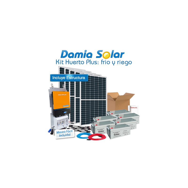Kit Solar Huerto Plus: Nevera-congelador, luz, bomba de agua