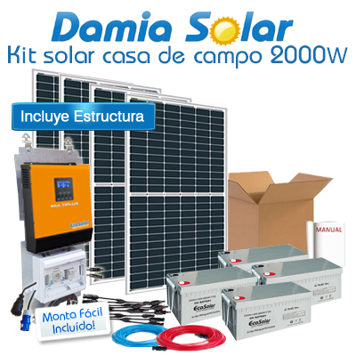 Kit Solar Casa De Campo 2000W ECO com Multiplus
