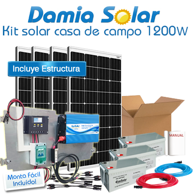 Kit solar casa de campo 1200W Onda Pura Blue