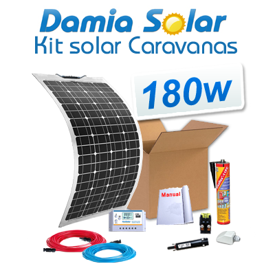 Kit solar para caravanas 180W con placa flexible