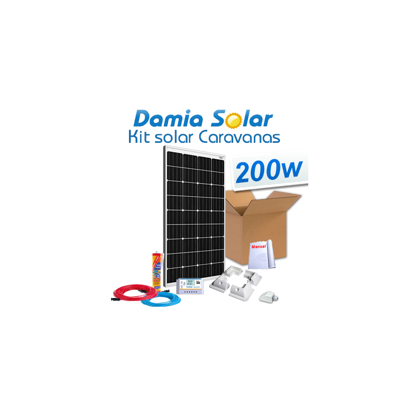 Kit solar completo para autocaravanas 200W