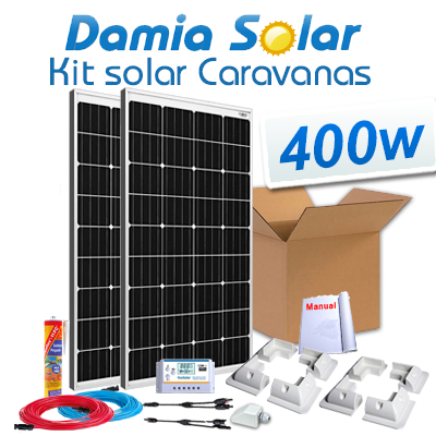 Kit solar completo para autocaravanas 400W