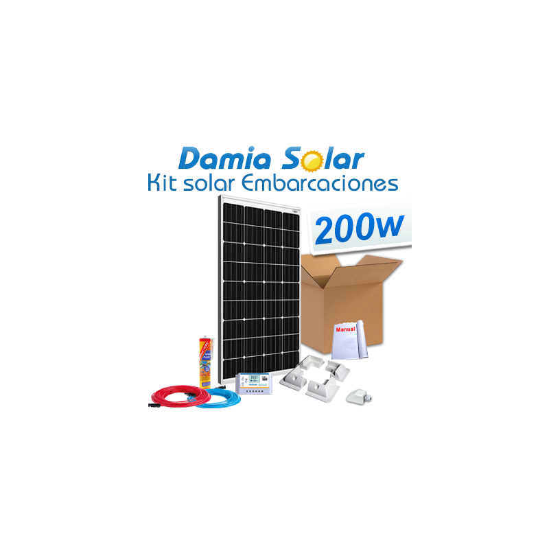 Kit solar completo para embarcaciones y barcos 200W