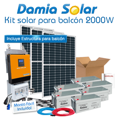 Kit solar para balcón 2000W 24V