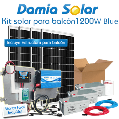 Kit solar para balcón 1200W 12V Blue