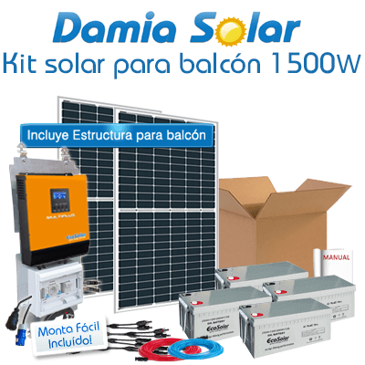 Kit solar para balcón 1500W 24V
