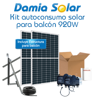 Kit de autoconsumo solar para balcón de 920W