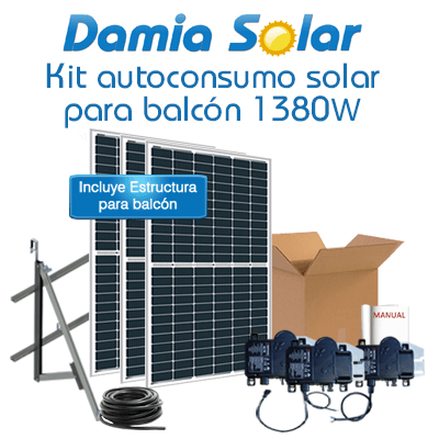 Kit de autoconsumo solar 1380W para varanda