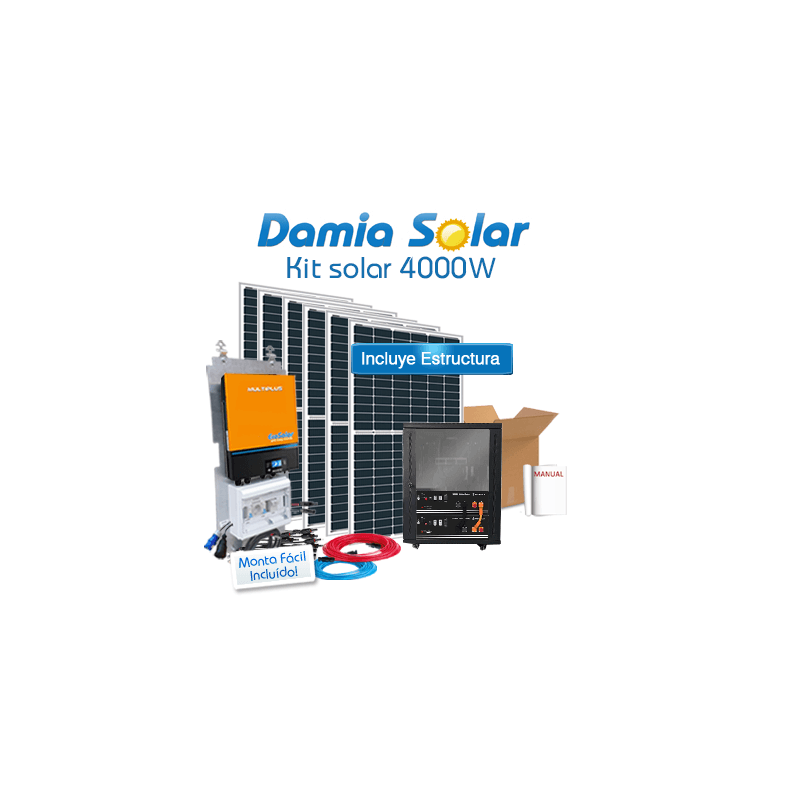 Kit Solar 4000W Uso Diario Litio