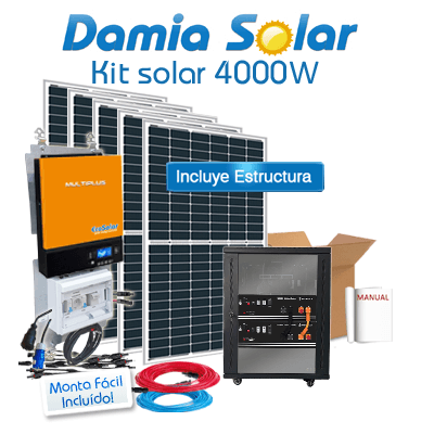 Kit Solar 4000W Litio para uso en verano y fines de semana