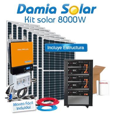Kit Solar 8000W Uso Diario Litio