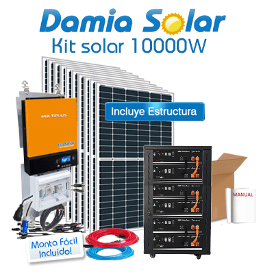 Kit Solar 10000W Uso Diario Litio