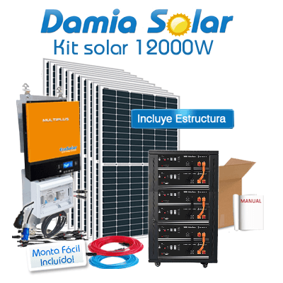 Kit Solar 12000W Uso Diario Litio