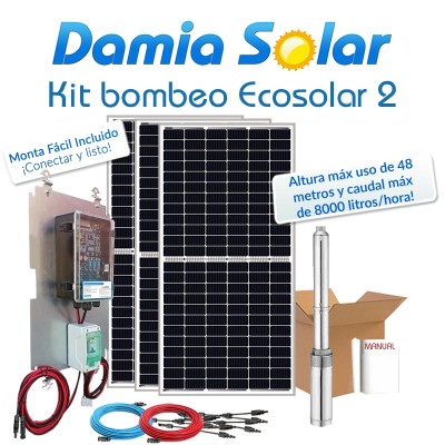 Comprar Kit de bombeamento Ecosolar 2 – Caudal Máx. 8000 litros/hora