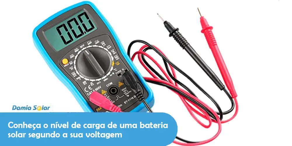 Conheça o nível de carga de uma bateria solar segundo a sua voltagem