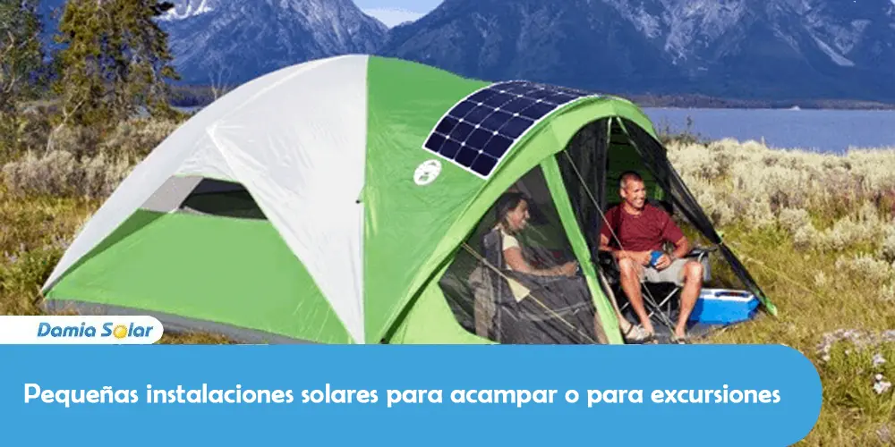 Pequeñas instalaciones solares para ir de acampada o para excursiones
