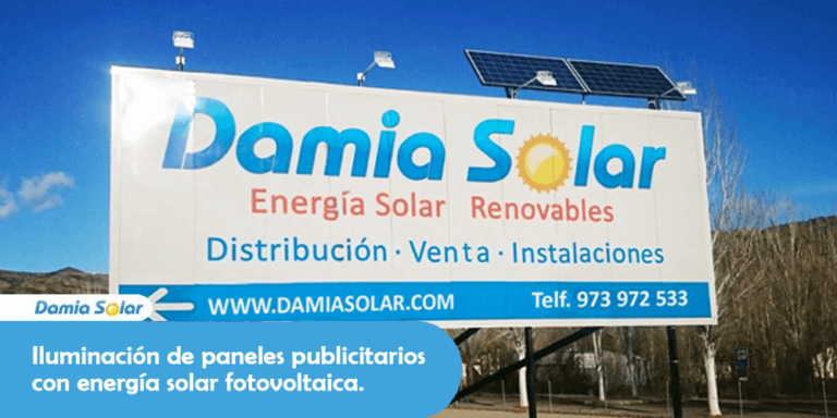 Iluminación de vallas publicitarias con energía solar fotovoltaica