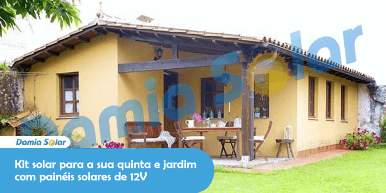 Kit solar para a sua quinta e jardim com painéis solares de 12V